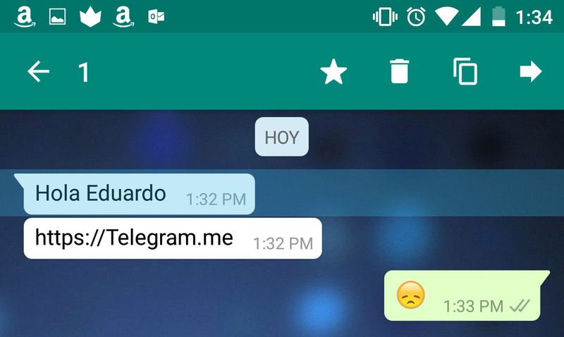 Illustration for article titled WhatsApp está bloqueando todos los enlaces a Telegram en su aplicación para Android